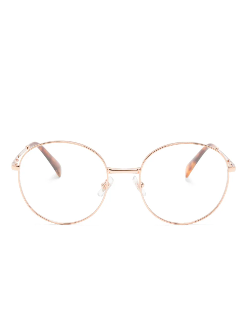 Miu Miu Eyewear metallic round-frame glasses | Gold | Image 1