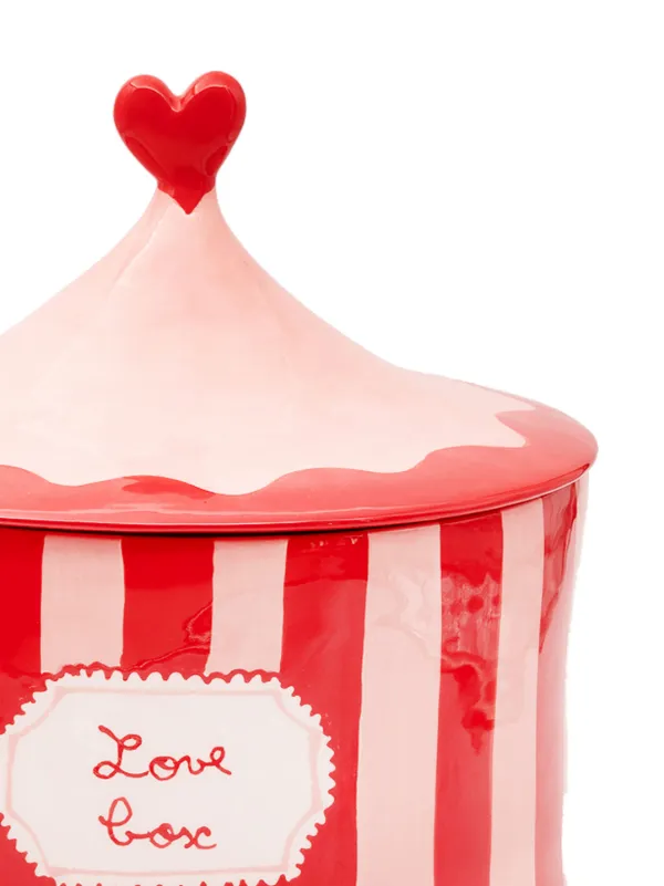 LAETITIA ROUGET Love Box hand-painted Ceramic Storage Jar | Red
