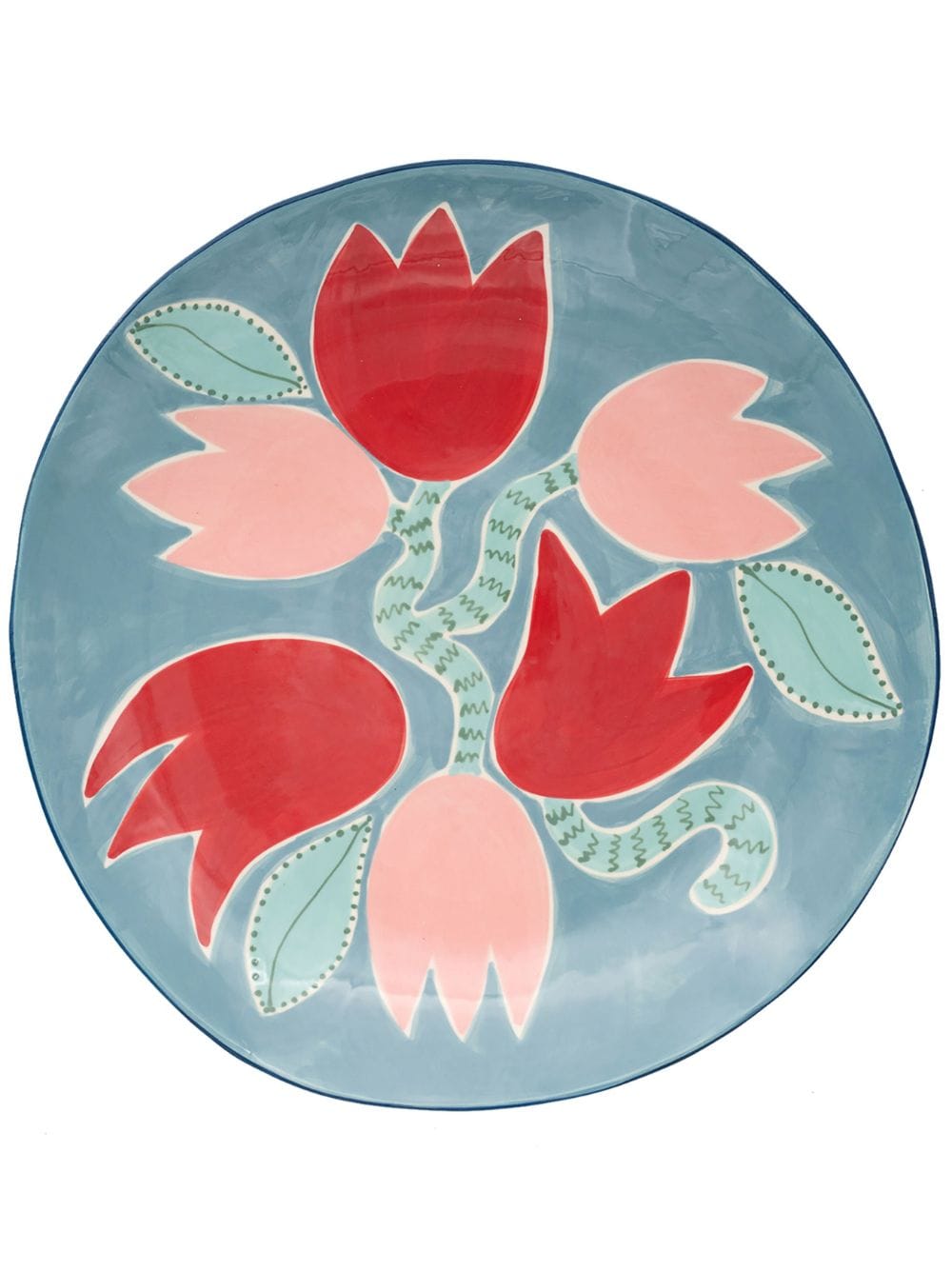 Shop Laetitia Rouget Tulip Fruit Platter (36cm) In Blue