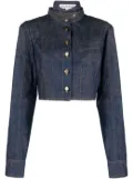 Materiel Corset cropped denim jacket - Blue