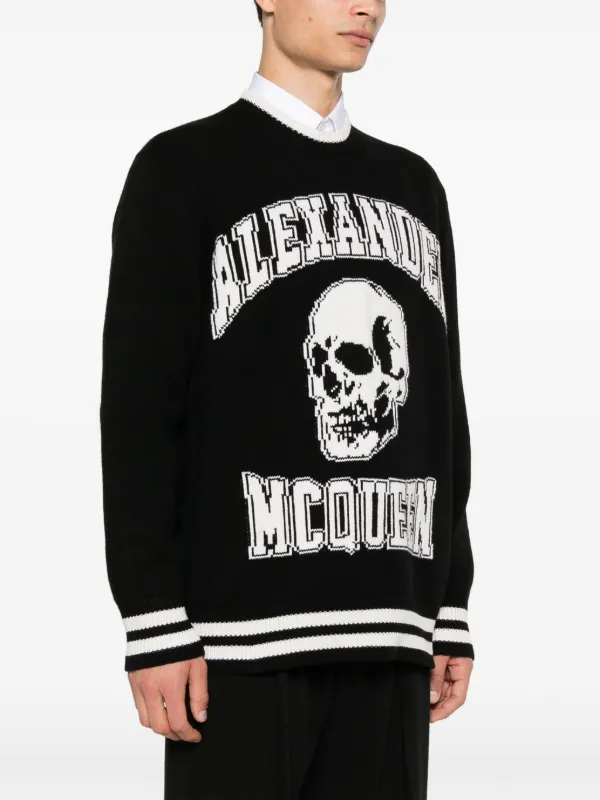 Alexander McQueen intarsia-logo Sweater | Black | FARFETCH