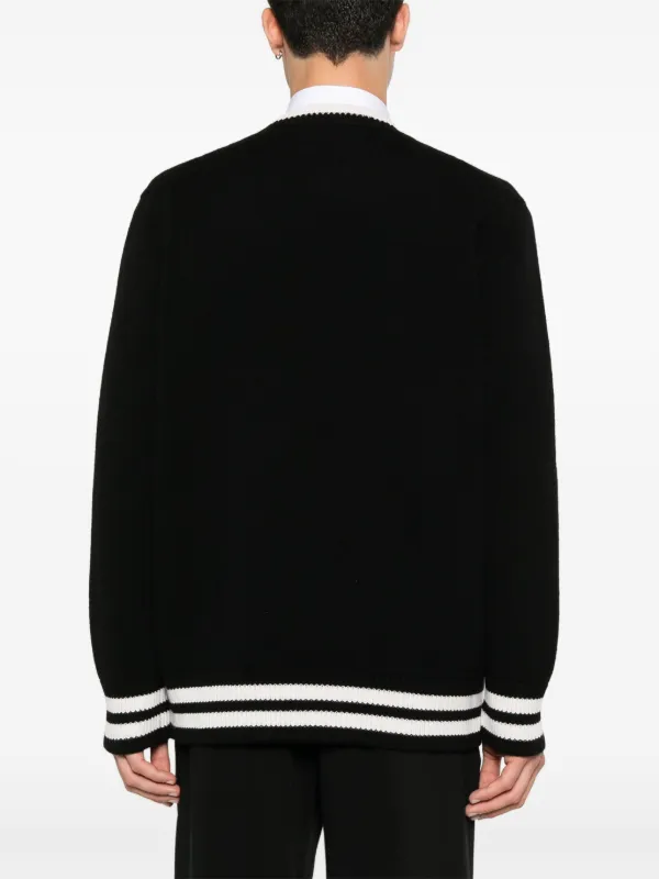 Alexander McQueen intarsia-logo Sweater | Black | FARFETCH