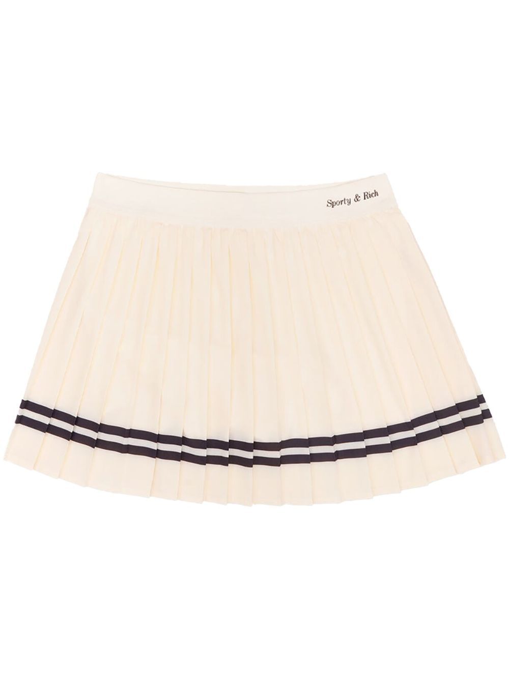 logo-waistband pleated tennis skirt