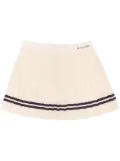 Sporty & Rich logo-waistband pleated tennis skirt - Neutrals