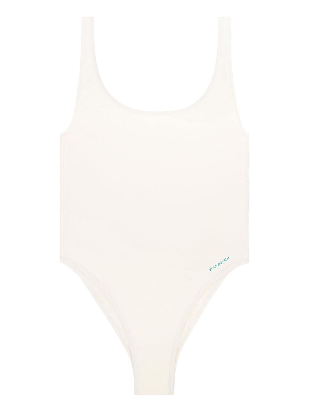 Sporty & Rich Carla logo-print swimsuit - Neutrals