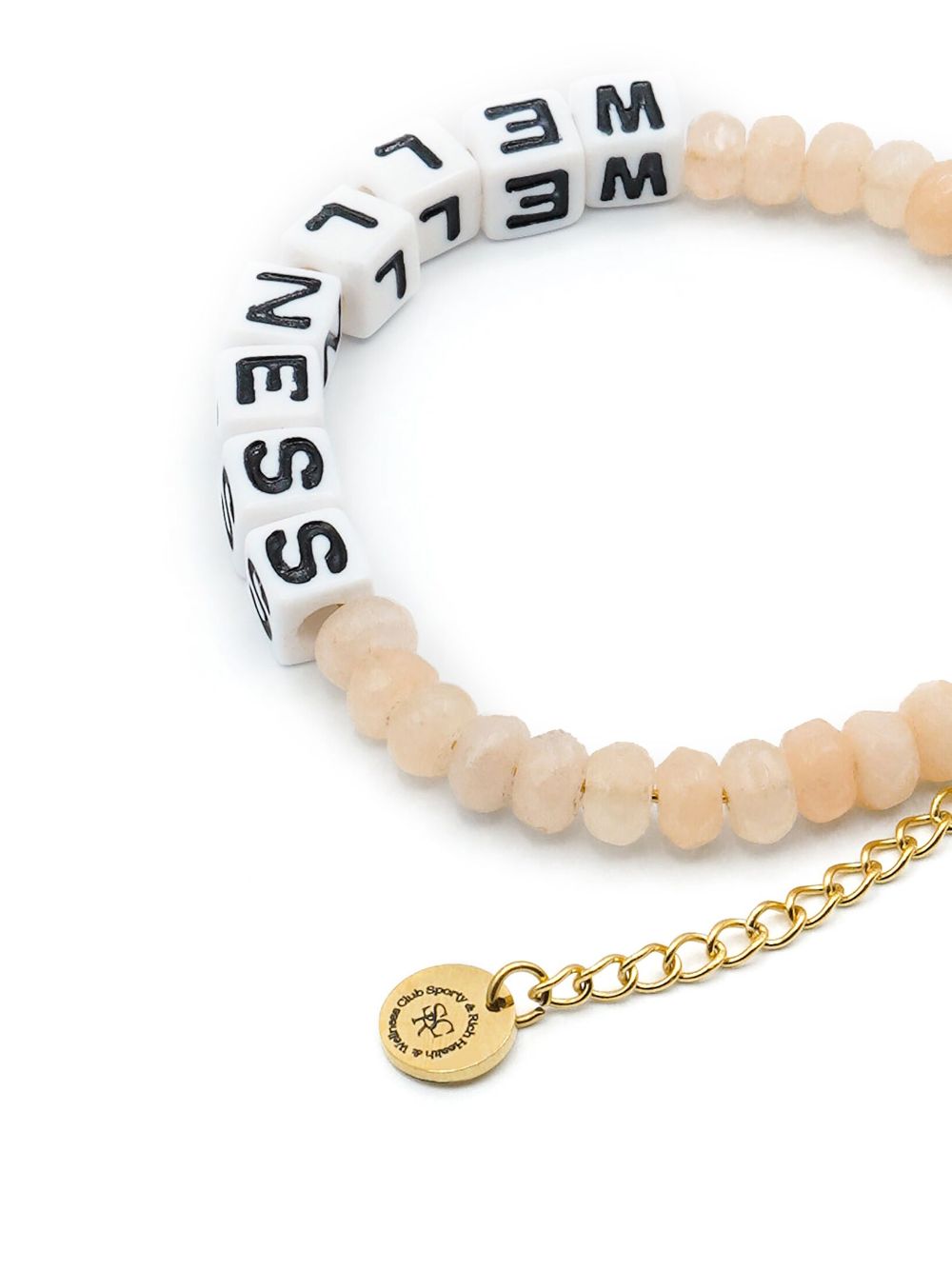 Shop Sporty And Rich Wellness Bead-detail Bracelet In Pink