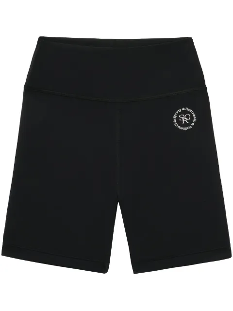Sporty & Rich N.02 embroidered-logo shorts