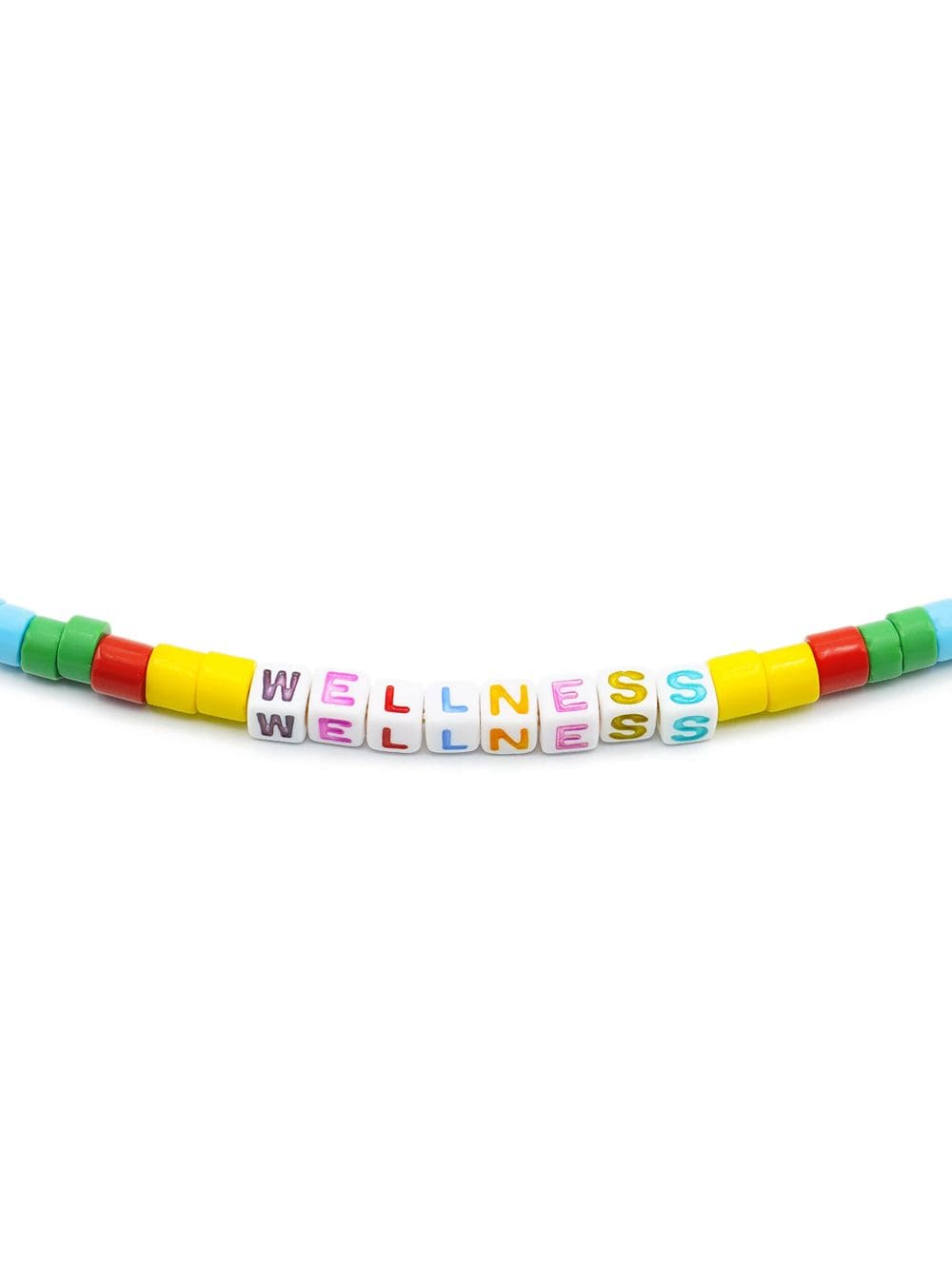 Shop Sporty And Rich Wellness Bead-embellished Bracelet In Multicolour