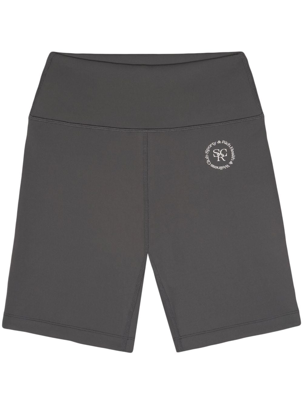 Sporty And Rich Logo-print Biker Shorts In Grey
