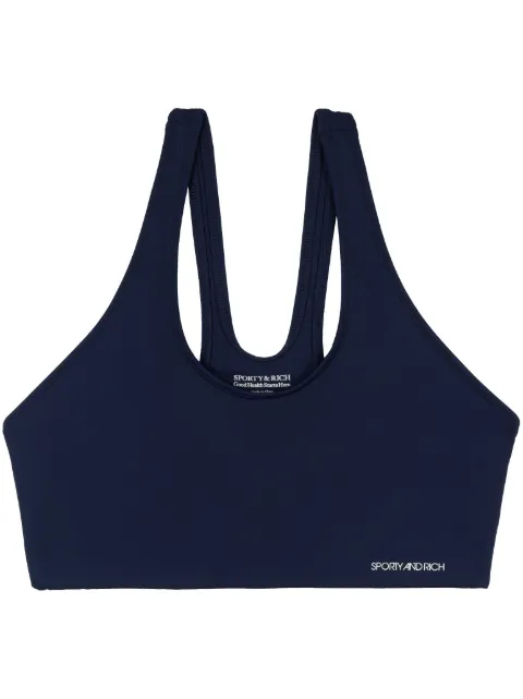 Sporty & Rich logo-print sports bra