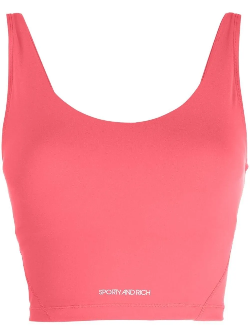 Shop Sporty And Rich N.03 Cropped Tank Top In Red