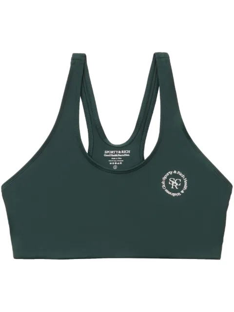 Sporty & Rich logo-print performance top