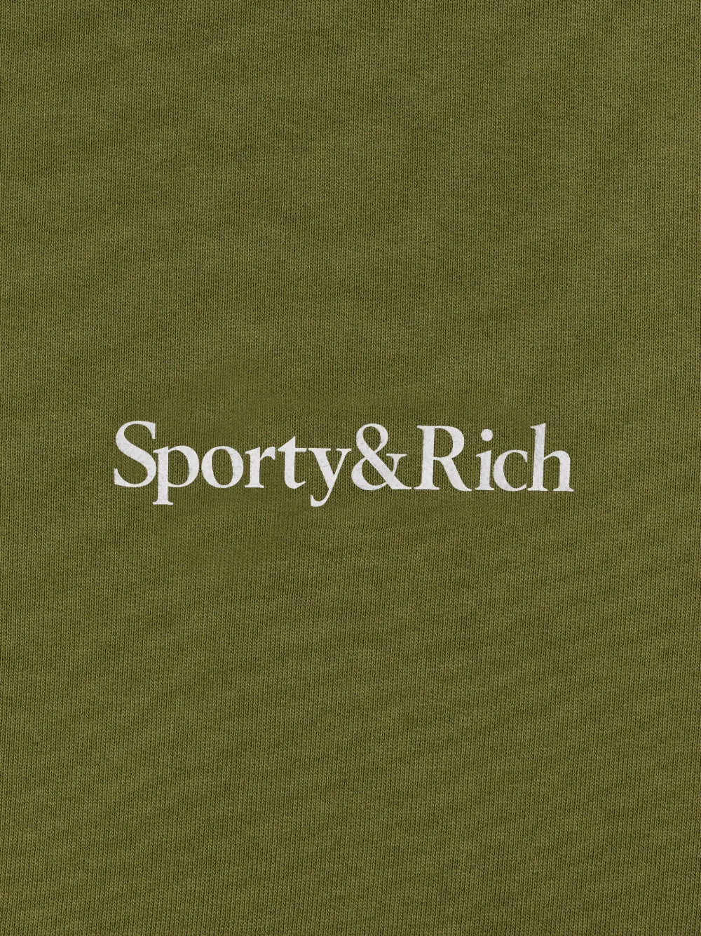 Sporty And Rich Serif Logo-print Shorts In Army