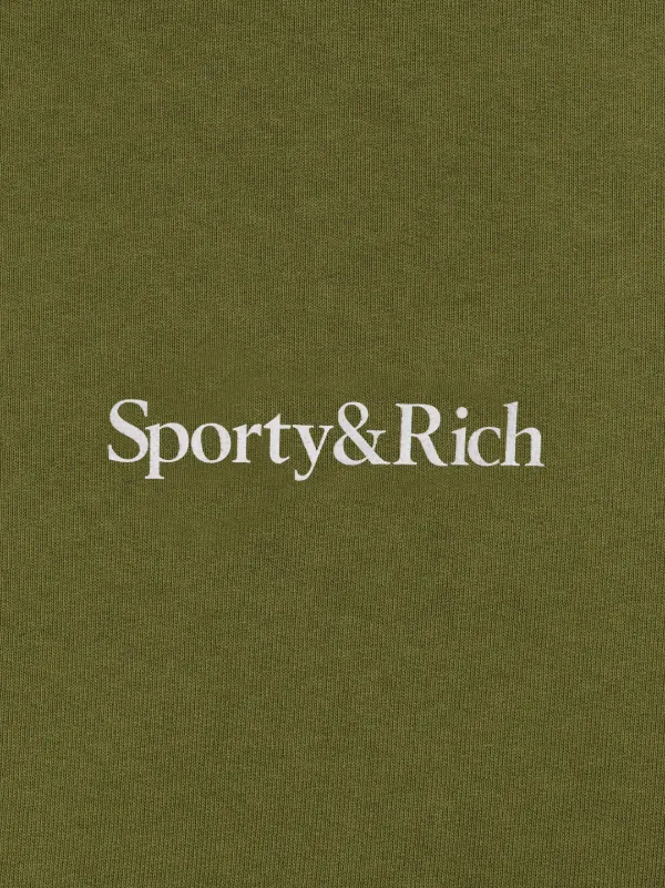 Sporty & Rich Serif ロゴ ショートパンツ | グリーン | FARFETCH JP
