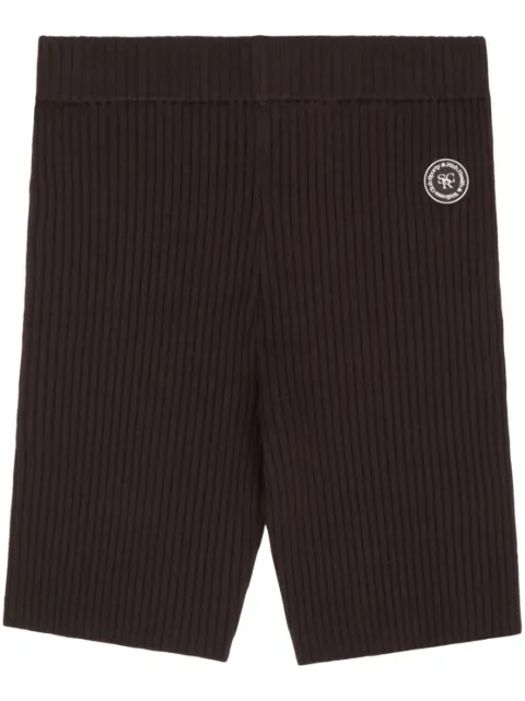 Sporty & Rich logo-patch ribbed biker shorts