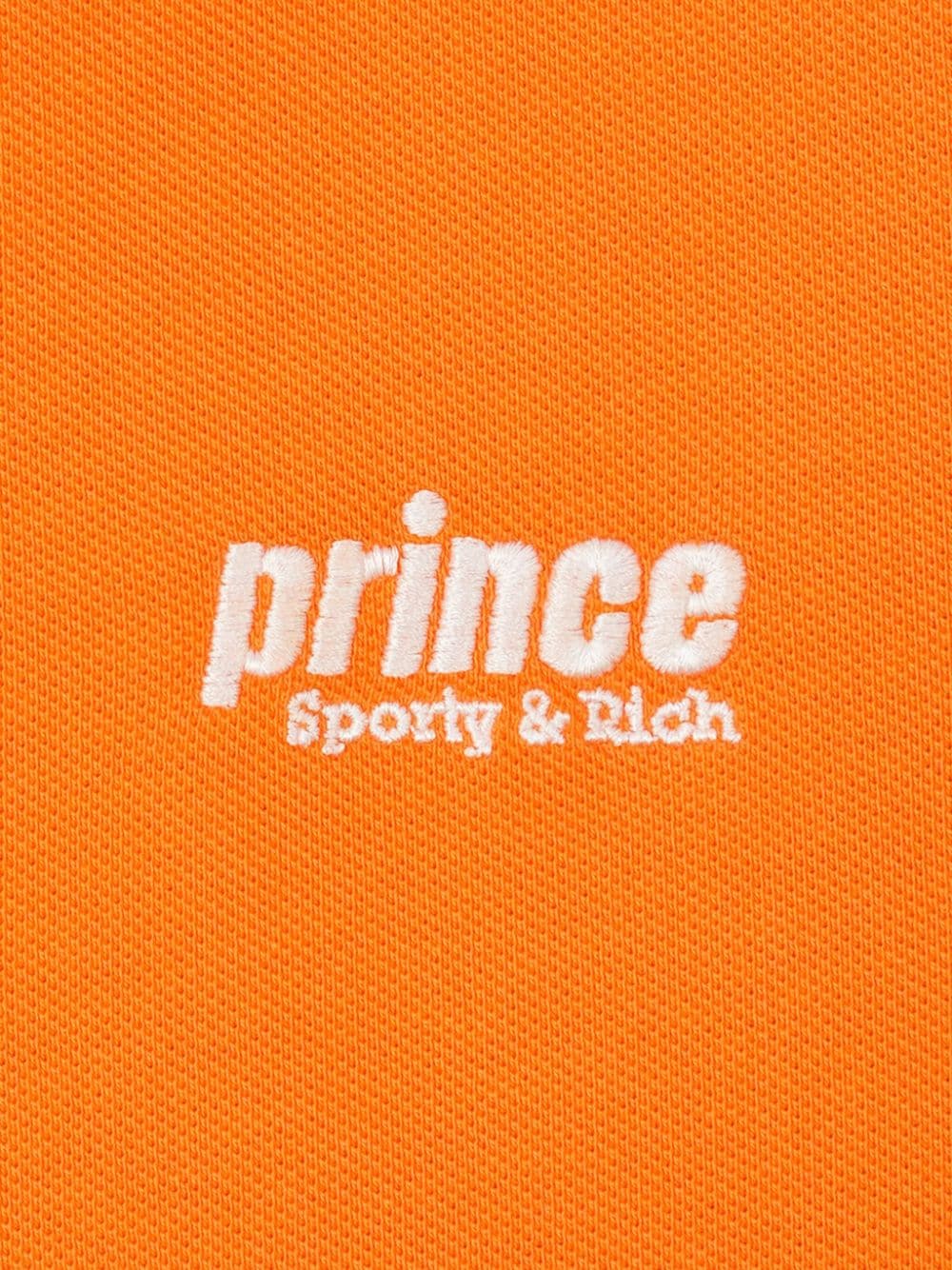 Shop Sporty And Rich Prince-embroidery Cotton Track Shorts In Orange