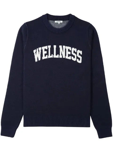 Sporty & Rich text-print wool jumper 