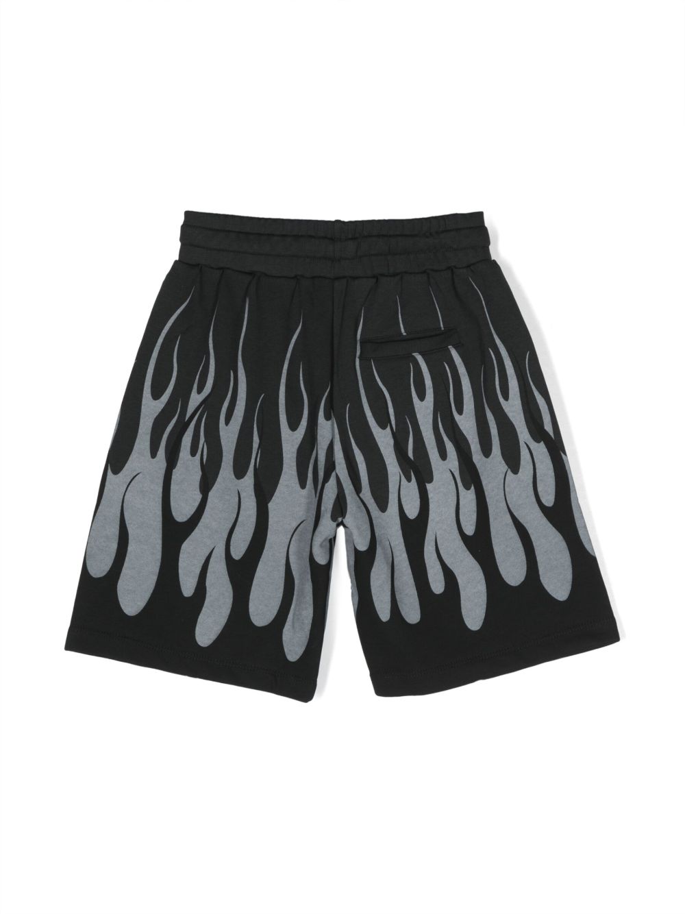 Vision Of Super Kids flame-printed bermuda shorts - Zwart