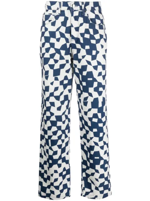 ARTE abstract-print cotton trousers