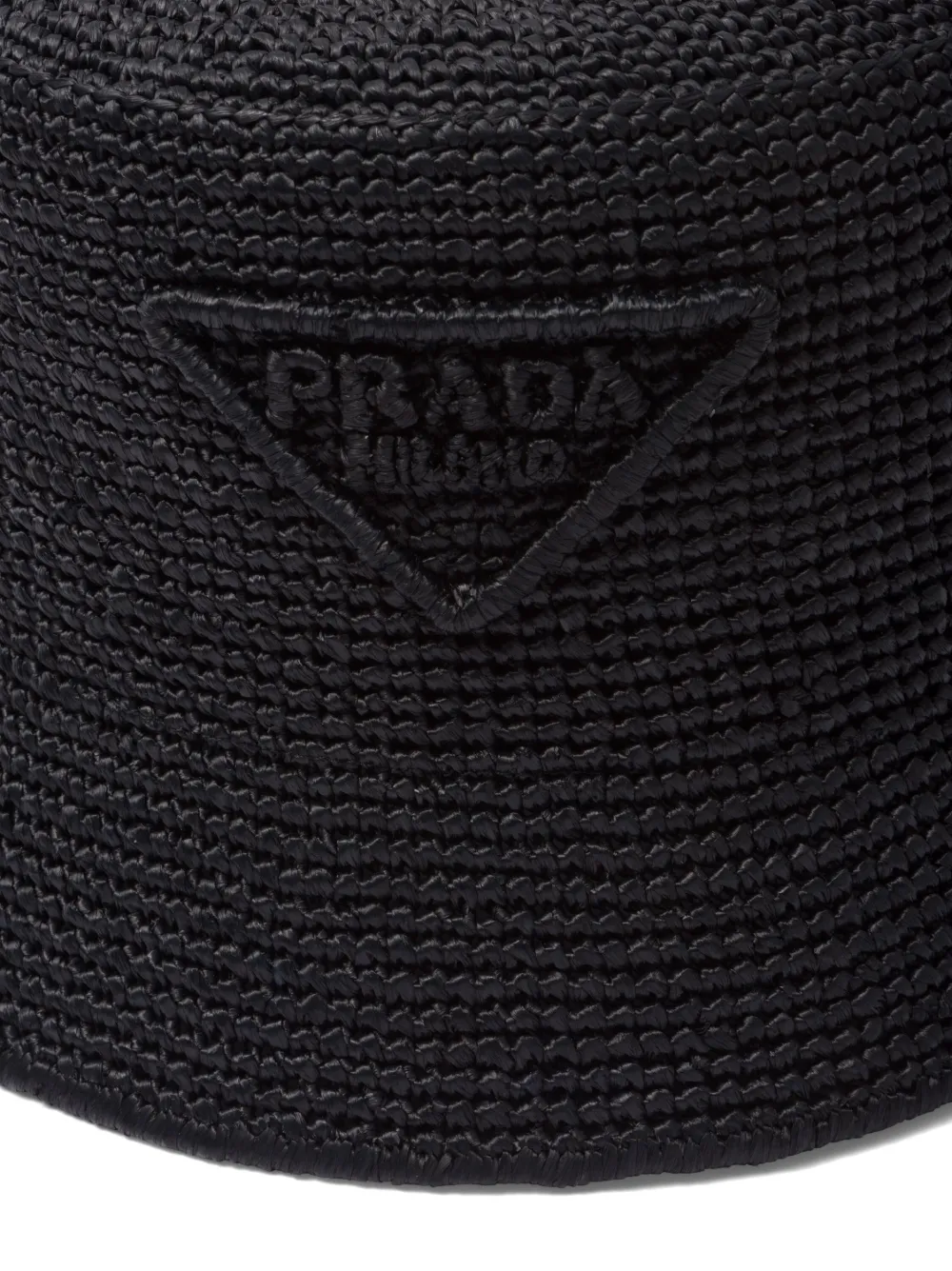 Prada triangle-logo raffia bucket hat | Image 2
