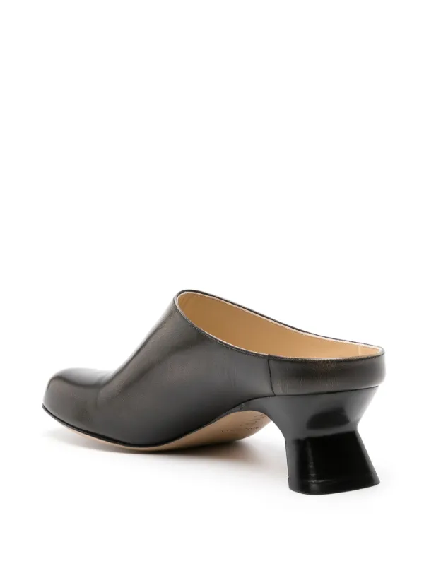サンダル・ミュール LOEWE Terra leather platform mules LOEWE Terra 45mm Leather Mules | Black | FARFETCH