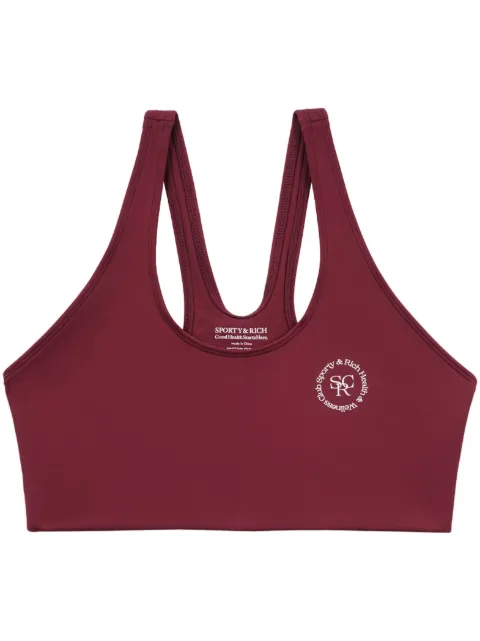 Sporty & Rich N.02 logo-print sports bra