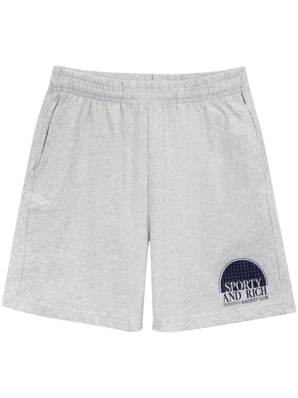 Sporty And Rich Racquet Club Logo-print Shorts In Grey
