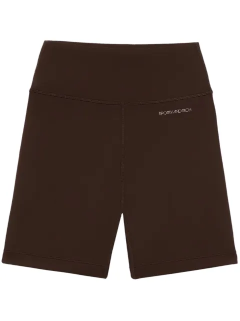 Sporty & Rich shorts biker con logo estampado