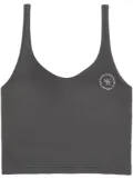 Sporty & Rich logo-print cropped top - Grey