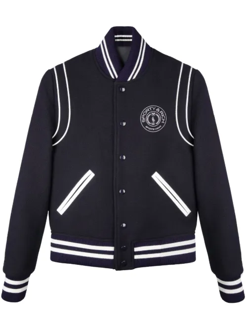 Veste teddy à logo Connecticut Crest brodé - Sporty & Rich - Modalova