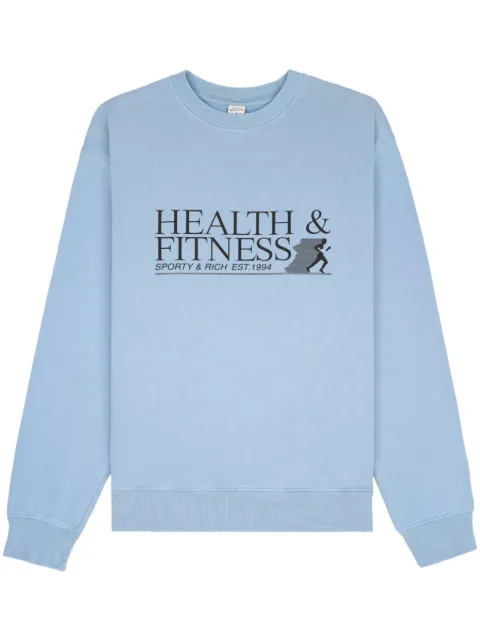 Sporty & Rich Health & Fitness logo-print sweatshirt