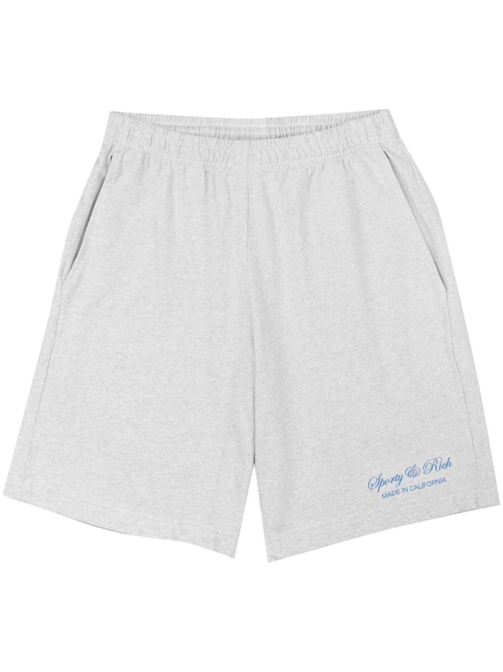 Sporty & Rich logo-print knee-length shorts - Grey