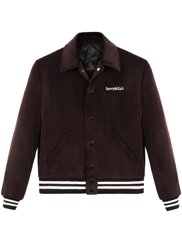 Sporty&rich ボンバージャケット Sporty & Rich ボンバージャケット | ブラウン | FARFETCH JP