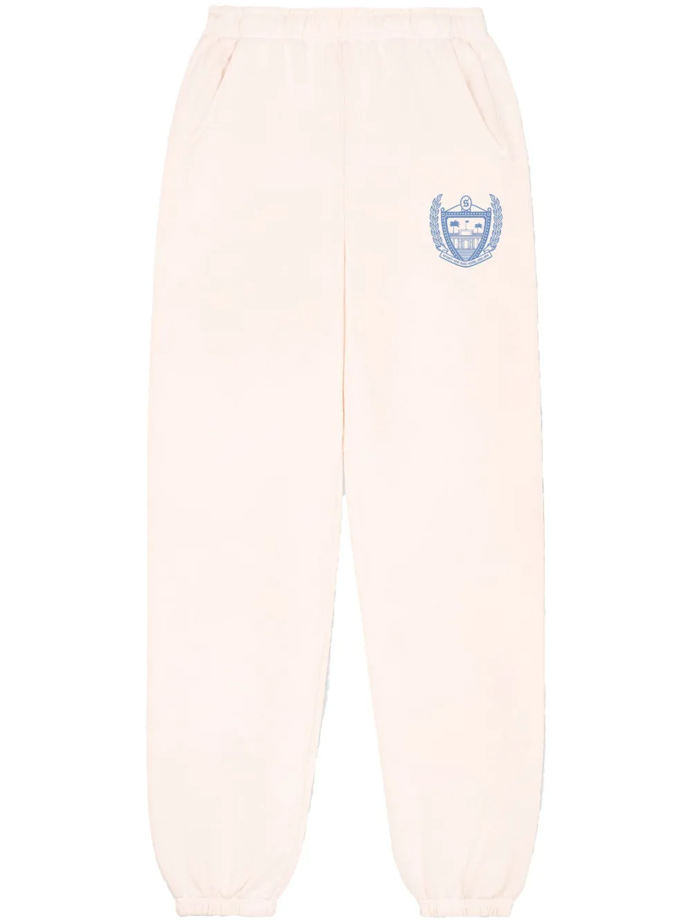 Sporty And Rich Beverly Hills Logo-print Sweatpants In Neutrals