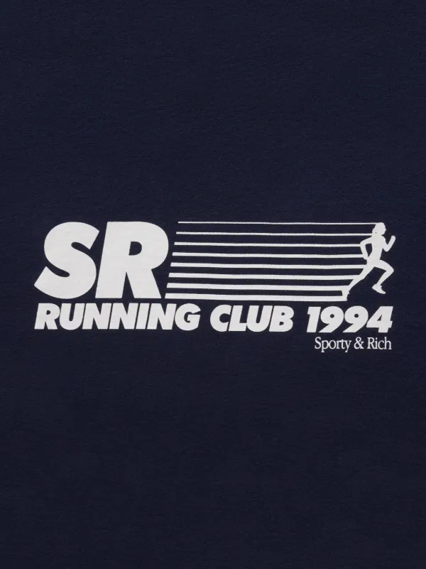 Sporty & Rich SR Running Club Sweatshirt | Blue | FARFETCH JO