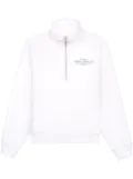Sporty & Rich logo-print half-zip sweatshirt - White