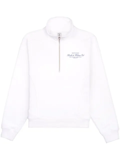Sporty & Rich logo-print half-zip sweatshirt