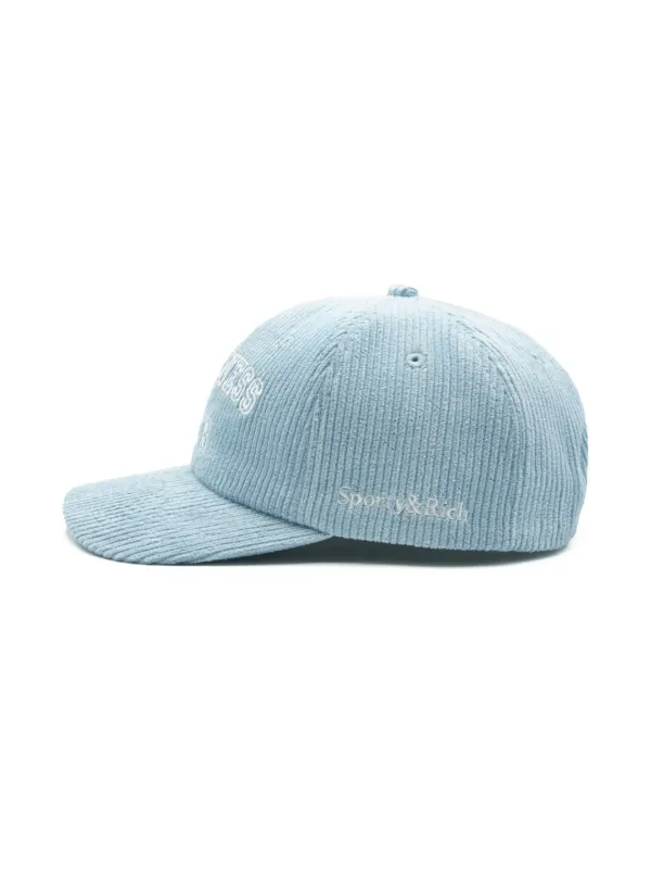 Sporty & Rich ウェルネスクラブ　コーデュロイ　キャップ　ネイビー Sporty & Rich Wellness Club コーデュロイ キャップ | ブルー