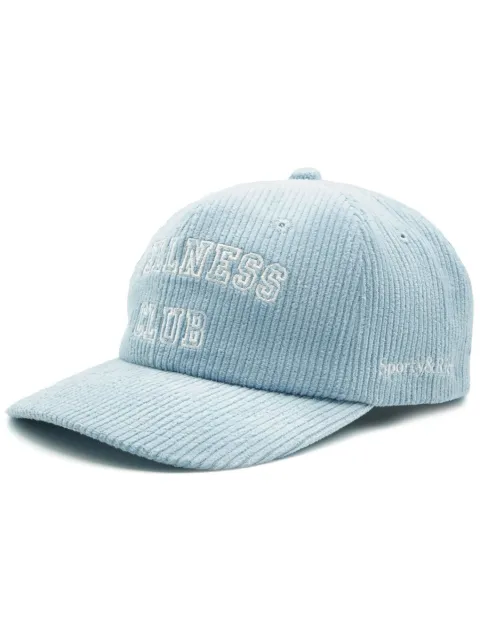 Sporty & Rich casquette Wellness Club en velours côtelé