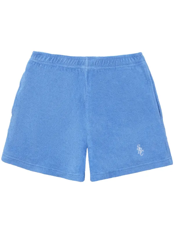 Sporty Rich embroidered logo Terry Shorts Farfetch