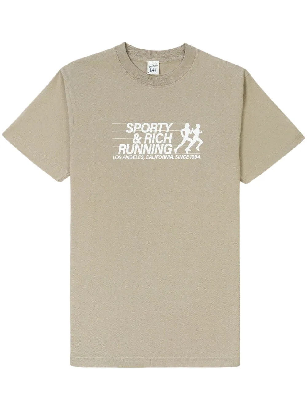 Sporty And Rich S&r Running Cotton T-shirt In Gray