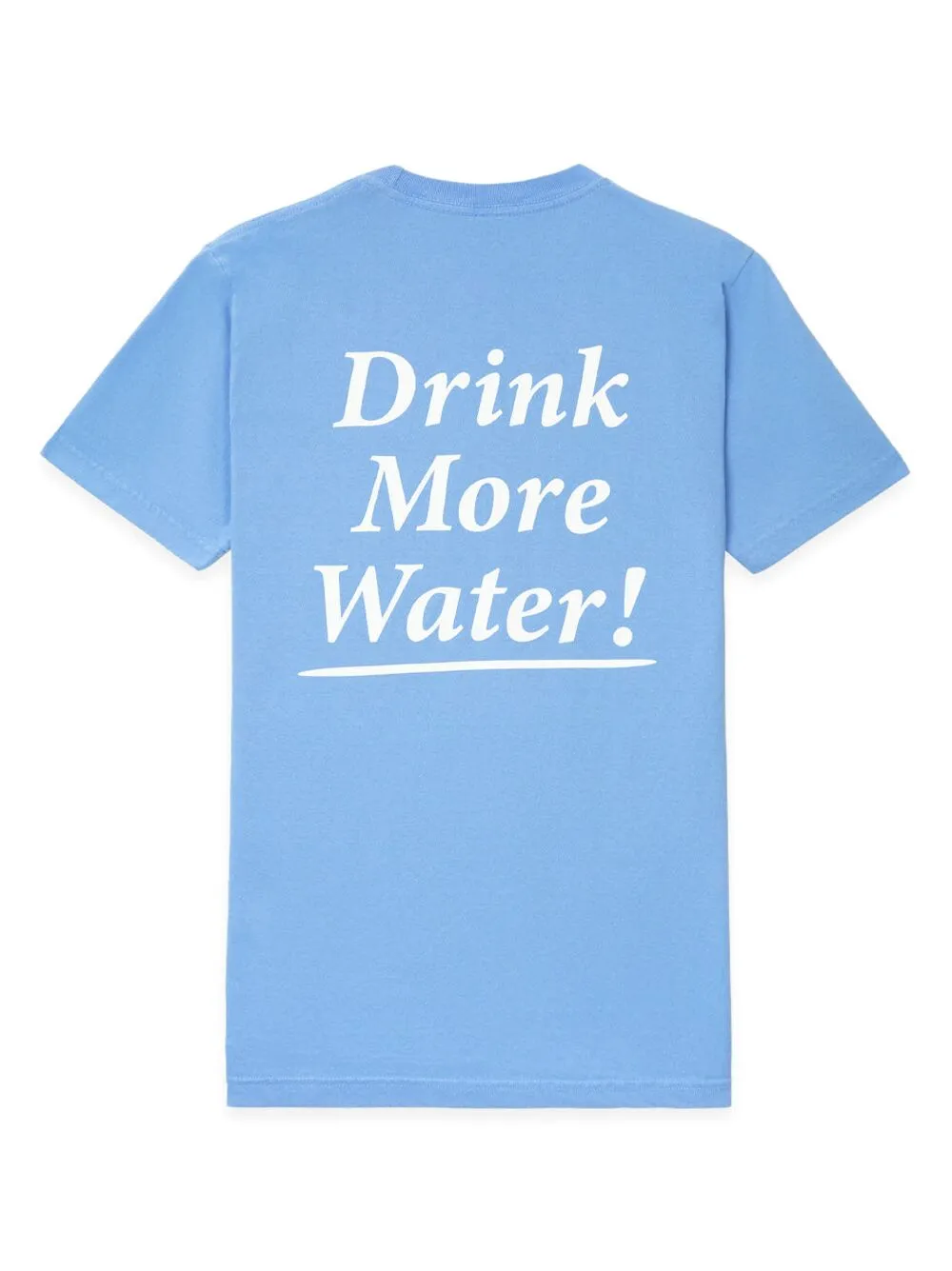 Sporty & Rich Drink More Water cotton T-Shirt - Blauw