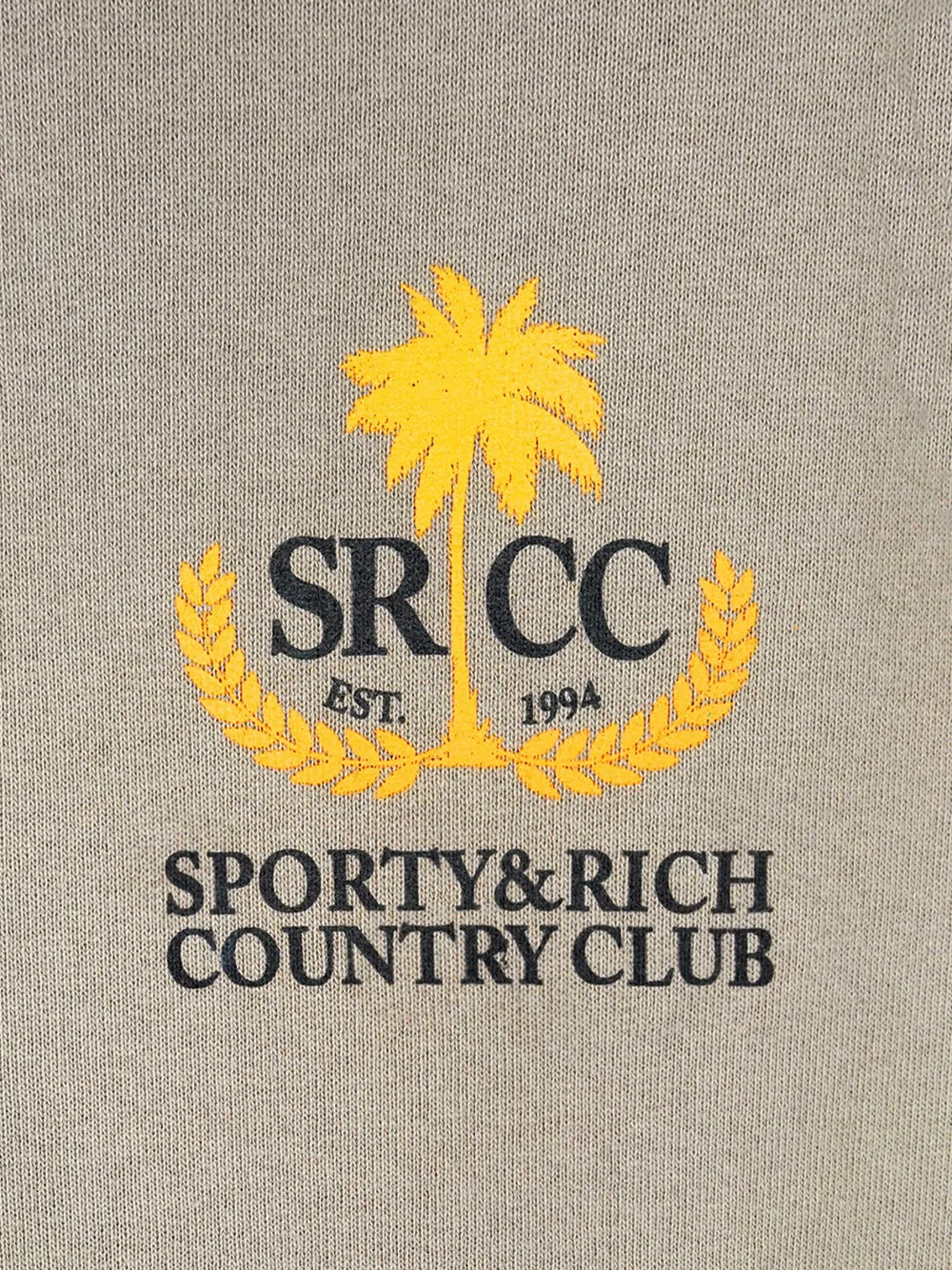 Sporty And Rich Country Club Logo-print Hoodie In Grey