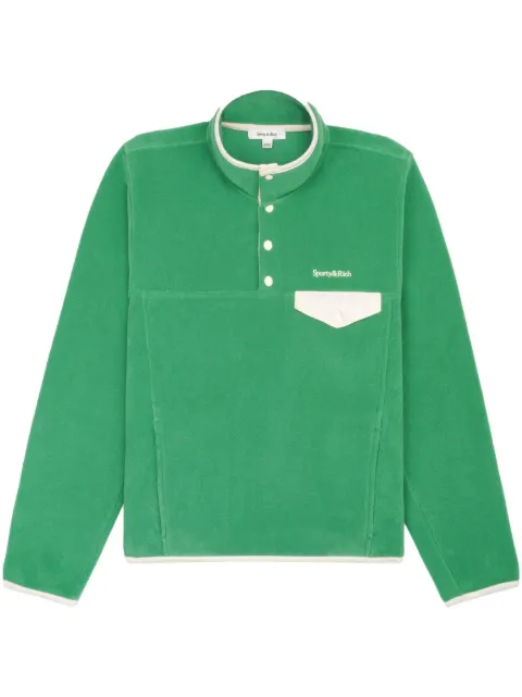 Sporty & Rich suéter manga larga con cuello alzado