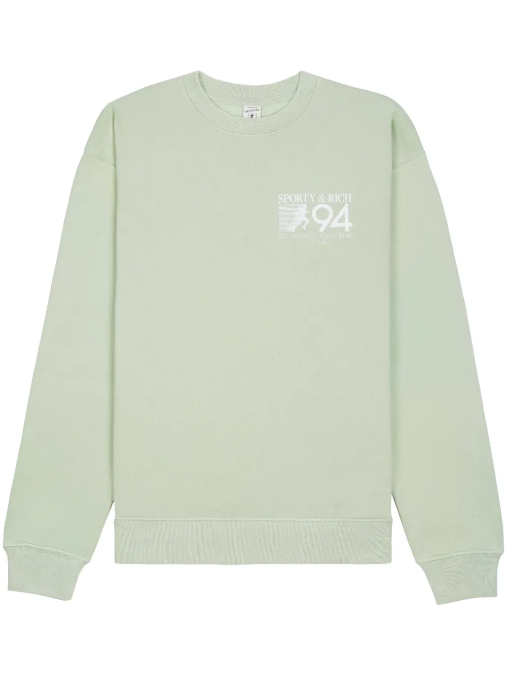 Shop Sporty And Rich 94 California Cotton Sweatshirt In Green