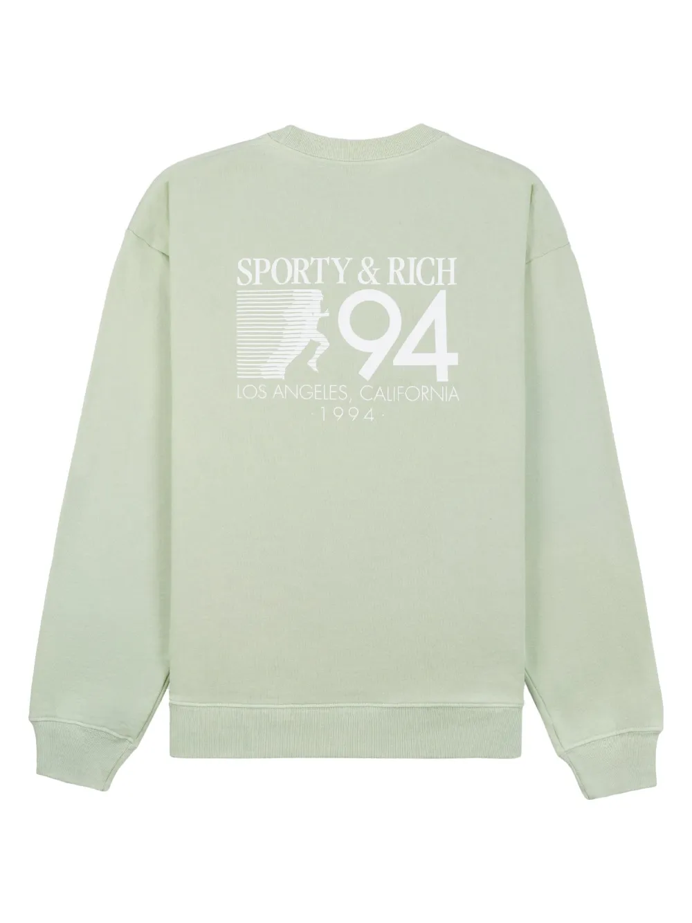 Shop Sporty And Rich 94 California Cotton Sweatshirt In Green