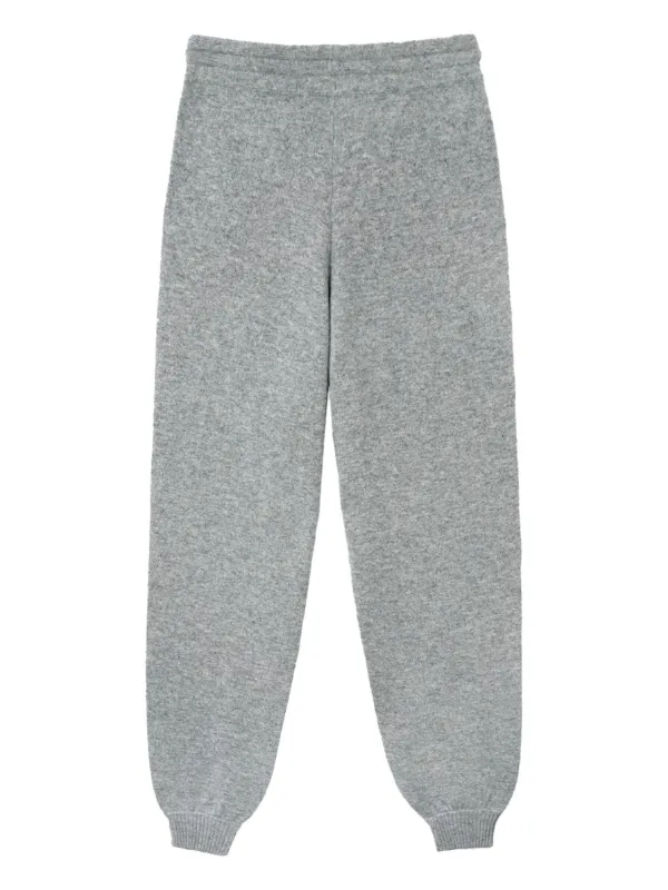 Sporty & Rich embroidered-logo Cashmere Track Pants | Grey 