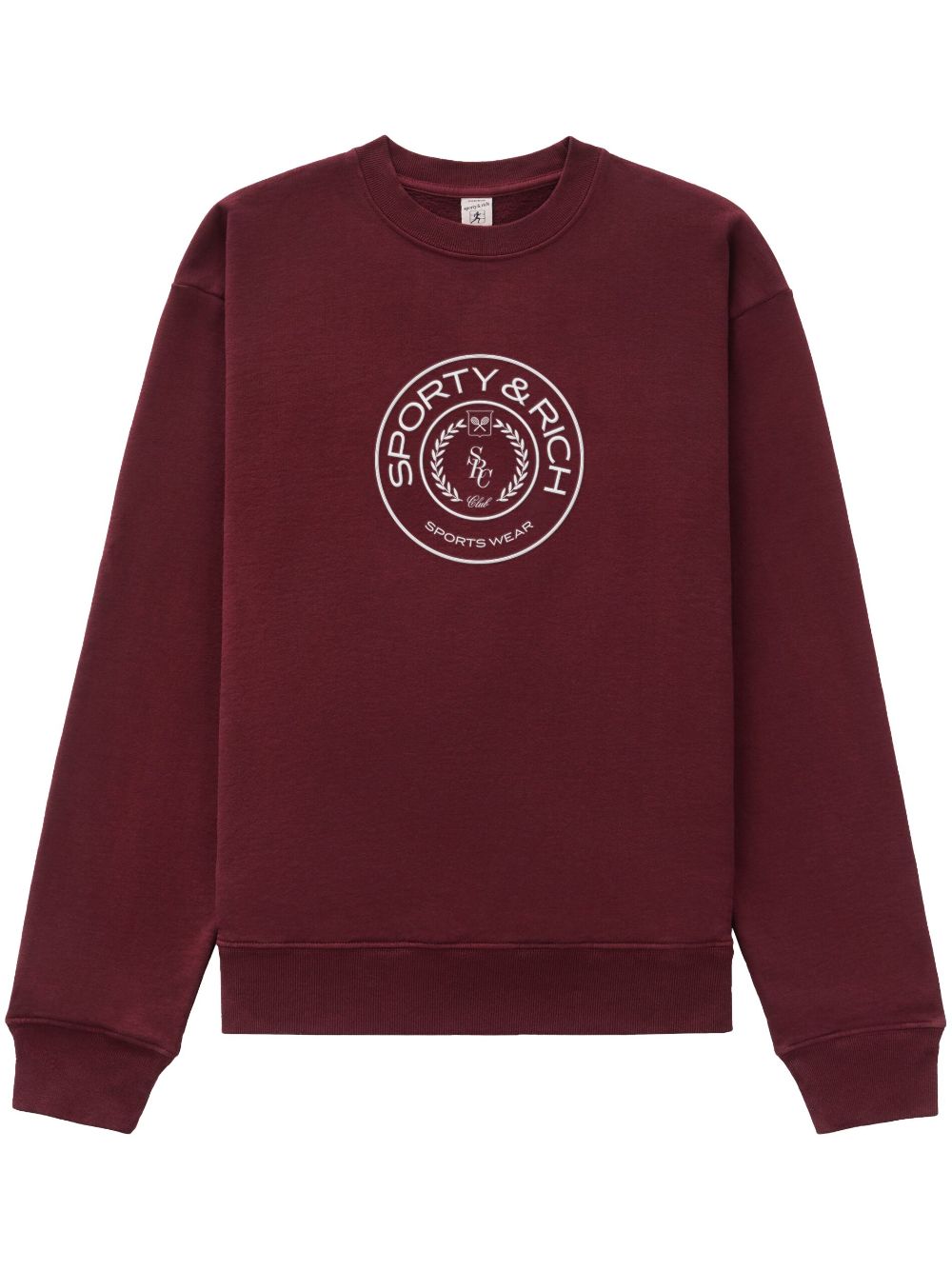 Sporty And Rich Logo-print Cotton Sweatshirt In Red