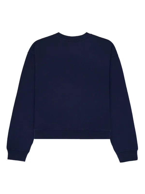 Sporty Rich Big Apple Cropped Sweatshirt Blue FARFETCH AE