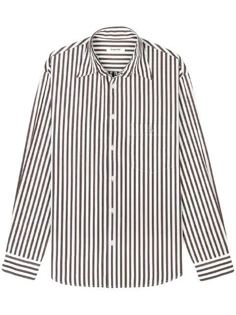 Sporty & Rich oversized striped cotton shirt